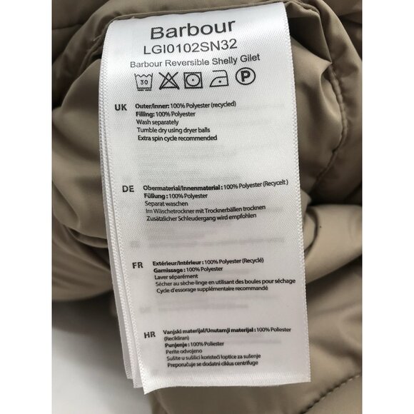 Barbour Vest Womens Size 14‎ US 18 UK Reversible Shelly Gilet Quilted Beige Pink - Picture 12 of 15